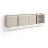 SKRAUT HOME Lowboard 207x50x35 cm Beige Holzwerkstoff