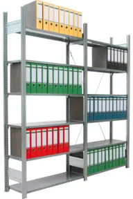 Regalwerk BERT Ordnerregal Grundfeld HxBxT 2325x1005x300mm 7 Fachböden & 7 Ebenen