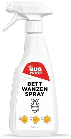 BugPower Bettwanzen Spray - effektiv gegen Bettwanzen und deren Larven: 500 ml