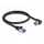 DeLock 80221 RJ45 Patchkabel CAT 6a S/FTP gerade/rechts gewinkelt 0,5m Schwarz Marke