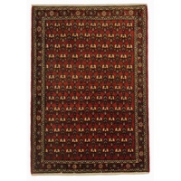 Orientteppich Perserteppich Gabbeh 158 x 112 cm, Borento, rechteckig, Handgeknüpft rot