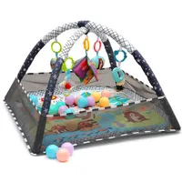 Relaxdays Spielbogen, mit Spielzeug, Weiß,Grün,Grau