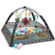 Relaxdays Spielbogen, mit Spielzeug, Weiß,Grün,Grau