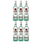 6 Flaschen Bacardi Rum White Glas Neu 37,5% a 0,7L Glas Orginal