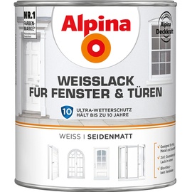Alpina Weißlack für Fenster und Türen 2 l weiß seidenmatt