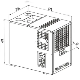 ich-zapfe Zapfanlage, Bierzapfanlage AS-80, 2-leitig, Durchlaufkühler, Nasskühler - Untertheke, Green Line
