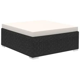 vidaXL Garten-Lounge-Set mit Auflagen schwarz/weiß