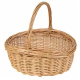 SIDCO Einkaufskorb Weide Tragekorb Henkelkorb Vollweide Flechtkorb Weidenkorb 35x30cm