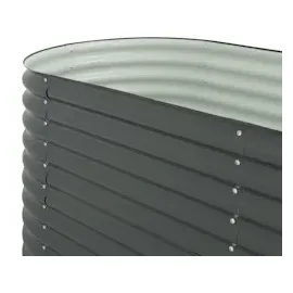 vidaXL Garten-Hochbeet verzinkter Stahl 320 x 80 x 81 cm Grau