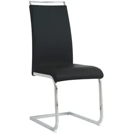 Möbilia Freischwinger Kunstleder schwarz 2er Set