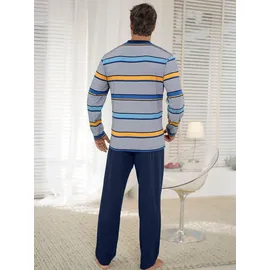 wäschepur WITT WEIDEN Schlafanzug in marine-gelb-gestreift | Gr.: 48/50