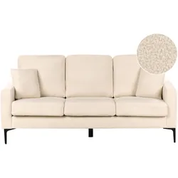3-Sitzer Sofa Bouclé beige mit Kissen GAVLE