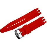 Vostok Europe Energia Rocket Silikonarmband / 26 mm/Rot/Edelstahl Schließe ZUB-EN-S-538-588-RED