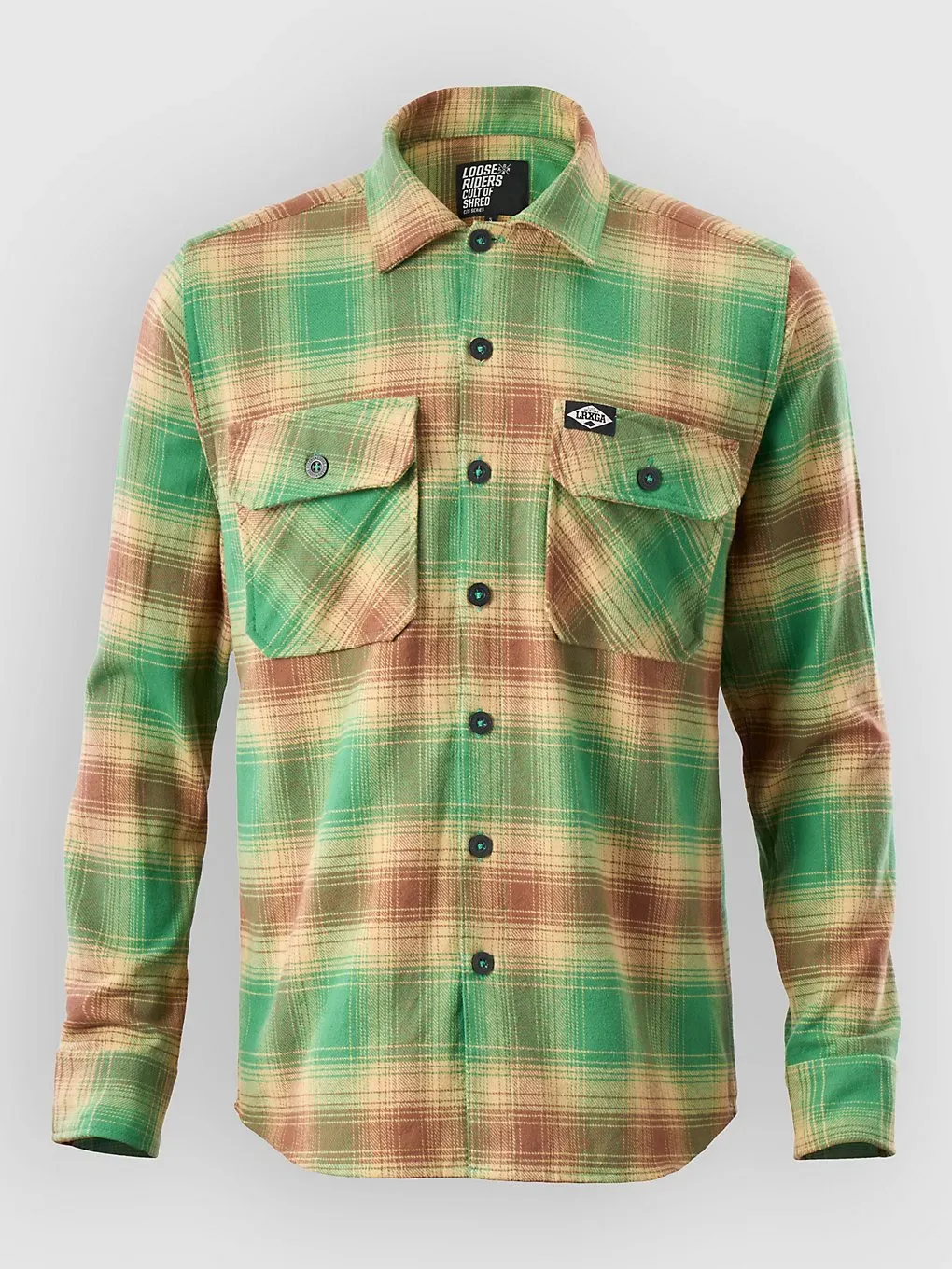 Loose Riders Oakleaf Flannel Hemd green Gr. M