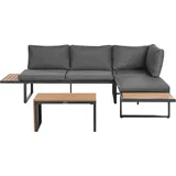 Beliani Pienza Loungeset 4-Sitzer hellbraun/grau