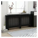 vidaXL Heizkörperverkleidung Schwarz 172x19x81,5 cm MDF