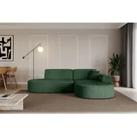 altdecor Eckcouch Cord 2-Sitzer Grün