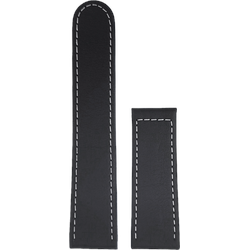Oris Leder Lederarmband 22mm/20mm 0752219NB - schwarz,weiße Ziernaht