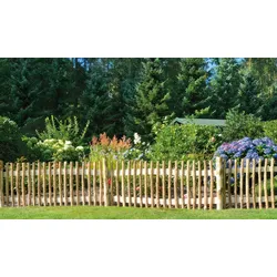 Staketenzäune Fulda – naturbelassene Haselnuss-Gartenzäune,180 × 80 cm mit 6 cm Lattenabstand ideal für Naturgärten und naturnahe Gartengestaltung