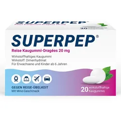 Superpep Reise Kaugummi-Dragees 20mg