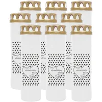 HS Candle Grabkerze GK-03859 (9-tlg), Grabkerze Brenndauer 170 Stunden mit Motiven