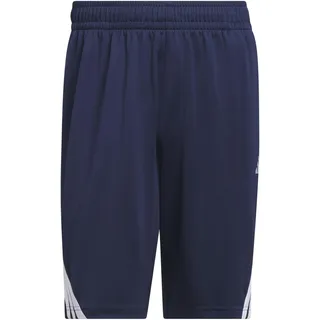 adidas Legends 3-Stripes Basketball Shorts, TENABL/White, XL 9 inch