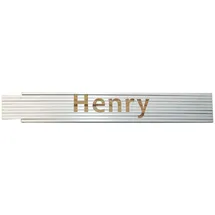 Heka Zollstock Henry 2 m, weiß