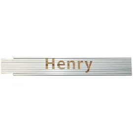 Heka Zollstock Henry 2 m, weiß