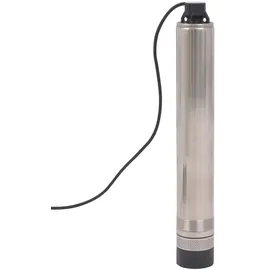 vidaXL Tiefbrunnenpumpe 55 m 1000 W silberfarben