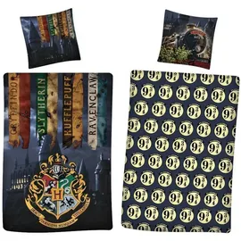 HARRY POTTER Bettwäsche mehrfarbig 140 x 200 cm + 70 x 90 cm