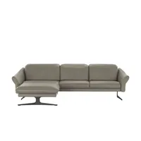 himolla Ecksofa Leder 1059 , grau , Maße (cm): B: 284 H: 83 T: 179.0