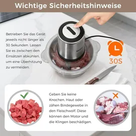 yashe Zerkleinerer Küche 500W Zerkleinerer