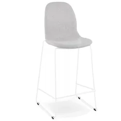 Mittelhoher Snackhocker Metall Textilien | Designer Barhocker mit Stoffsitz | Modern | 54x52x101 cm Sitzhöhe 67,5 cm | Kadima Design