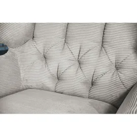 KAWOLA Longseat CHARME Polyester 130 x 95 x 160 cm Grau gepolstert, ergonomisch
