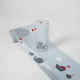 A.S. Création selbstklebende Bordüre - Papierbordüre mit kinderfreundlichen Motiven in Grau, Rot Blau - auf 5,00 m x 0,15 m je Rolle