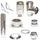 ASTEC Edelstahlschornstein Bausatz doppelwandig DN 113 mm Edelstahl 11,3 m Wandabstand transparent/weiß