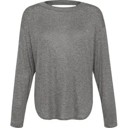 YVETTE Damen Shirt Longsleeve Vali, Melange Gray, L