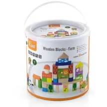 New Classic Toys Viga 50285 50-teiliges Block-Set - Bauernhof