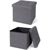 tavora Sitzhocker 38 x 38 x 38 cm 1-tlg. grau