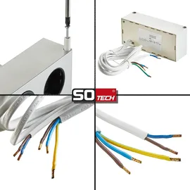 SOTech Steckdose für Spiegelschränke silbergrau Stromversorgung für 230V