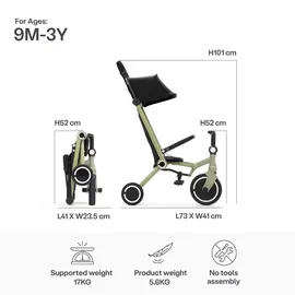 Smart Trike SmarTrike Wonder Dreirad 2-in-1, Olive