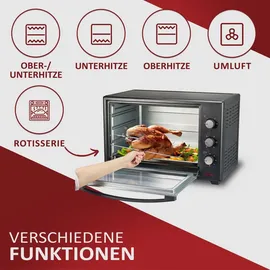 Steinborg SB-3006 Backofen 60 Liter Schwarz