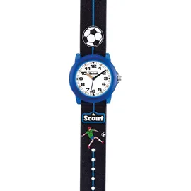 Scout Crystal 280305000 Gehäusefarbe schwarz Armbandtyp Silikonarmband Armbandfarbe blau