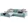 KAWOLA Ecksofa Cara Cord Recamiere links hellblau