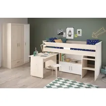 Parisot Multifunktionsbett mit Kleiderschrank Charly 6 / braun