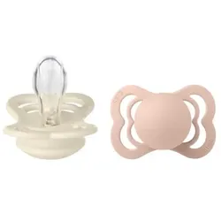 BIBS Schnuller Supreme 2er Pack Silikon Blush+Ivory 0-6m