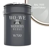 WO-WE Bodenversiegelung Betonfarbe Bodenfarbe Bodenbeschichtung W700, 1-10L, Seidenglänzend grau