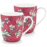 Pip Studio Henkelbecher 0,145 l Dunkelrosa 2 St.