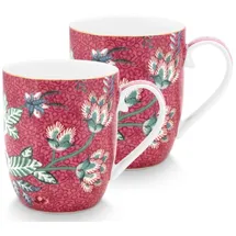 Pip Studio Henkelbecher 0,145 l Dunkelrosa 2 St.