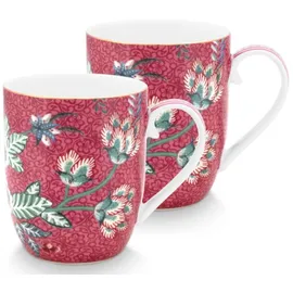 Pip Studio Henkelbecher 0,145 l Dunkelrosa 2 St.